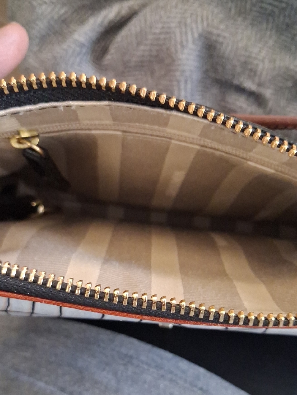 Brahmin Mimosa Crossbody - Black, Gray & Brown - Picture 6 of 7